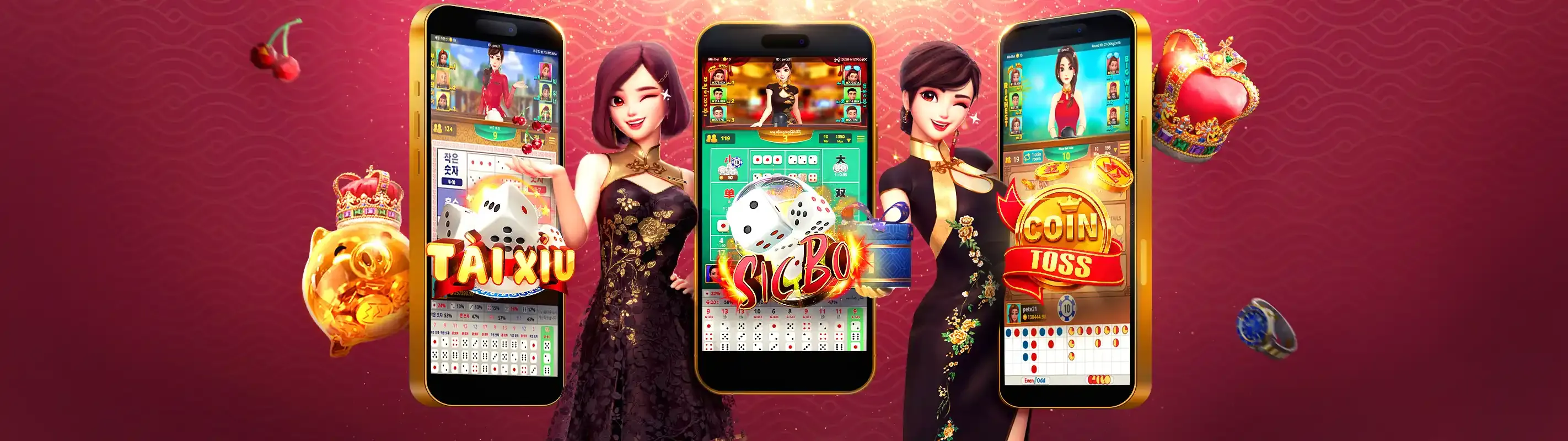 Bàn Tài Xỉu Luckywin với xúc xắc và chip cược